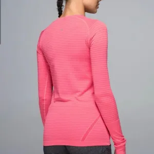 Lululemon Swiftly Tech Long Sleeve Top Rugby Stripe Tonal Heathered Boom Juice 4 thumbnail 2