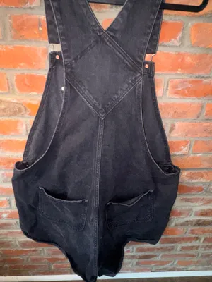 NWT Old Navy Black Denim Short Overalls thumbnail 5
