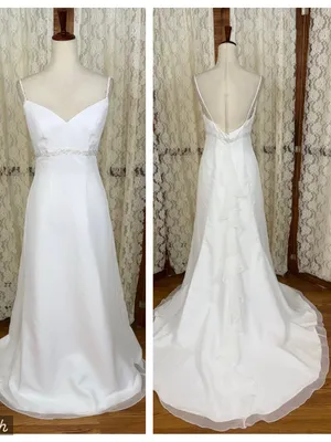 Beautiful Vintage Y2K Galina Chiffon Wedding Gown thumbnail 2