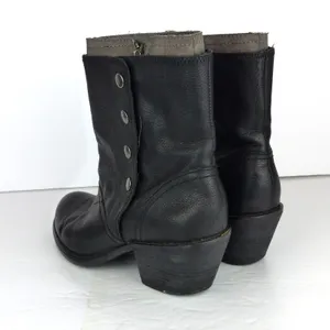 Luxury Rebel Beck Military Boots Women 38.5 8.5US Black Leather Moto Sleaze Rock thumbnail 8