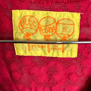 Free People Vibrant Red Textured Tank Top thumbnail 3