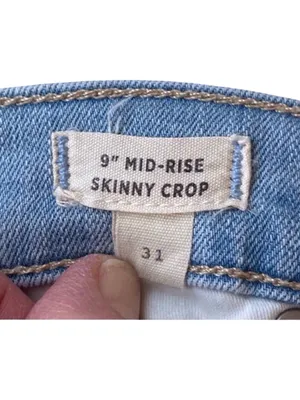 Madewell 9” Mid-Rise Skinny Crop Jeans – Asbury Wash – Size 31 thumbnail 3