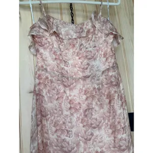 NWT Lulus Cherished Sweetheart Dusty Pink Floral Bustier Midi Dress Resort Sz M thumbnail 8