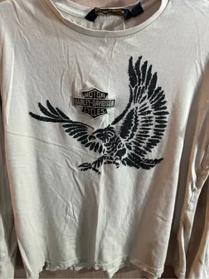 Women’s Harley-Davidson Cream Long Sleeve Eagle Graphic Tee Size XL thumbnail 2