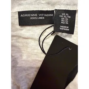 Adrienne Vittadini NWT Linen Top Women's XL White Long Sleeve Lightweight Resort thumbnail 3