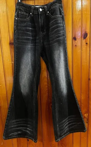Terra Incognita Denim Black Washed Flared Bell Bottoms Unisex Size Xs thumbnail 1