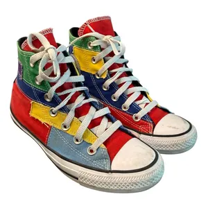 converse all star high top Women 7 Mens 5 Multi-Color Patch Work Color Block thumbnail 1