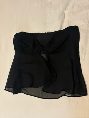 Beginning Boutique Sheer Black Strapless Top thumbnail 10