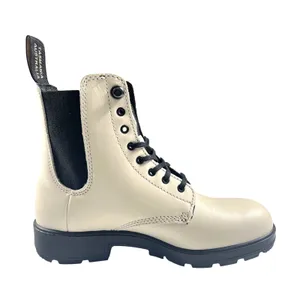 Blundstone Lace-Up Leather Boots Womens US 7 Cream Oat Combat Ankle Boot NEW thumbnail 9