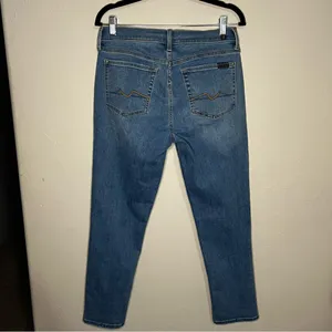 Seven For All Mankind Josephine Squiggle Button Fly Slim Straight Denim‎ Jeans thumbnail 9