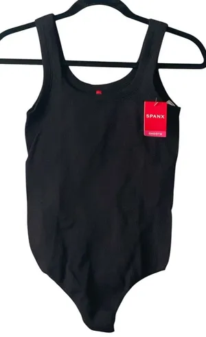 NWT SPANX Charcoal Ribbed Tank Top thumbnail 1