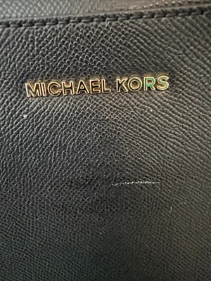 Michael Kors Black Leather Crossbody with Gold Chain Strap thumbnail 7