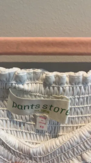 The Pants Store Smocked waist dress shorts white thumbnail 3
