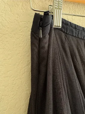 Floreat Anthropologie Women's Navy Tulle Embroidered Maxi Skirt Size 4 Fairy thumbnail 5