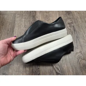 J/Slides Alara Leather Slip-On Platform Sneaker Black Shoes Size 7M thumbnail 3