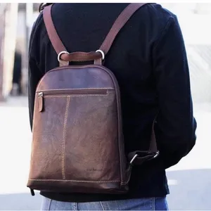 JACK GEORGES Voyager Small Convertible genuine leather Backpack/ Crossbody thumbnail 1