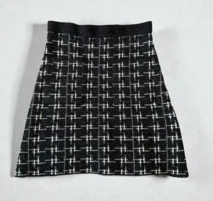 ZARA Black White Knit A Line Skirt Size Small NEW NWOT thumbnail 1
