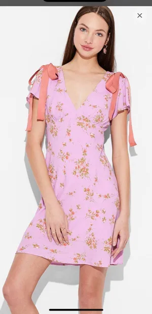Wild Fable Pink Dress Floral thumbnail 1