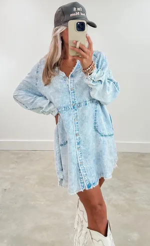 These Three Boutique Denim Dress thumbnail 1