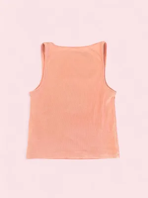 American Eagle Outfitters basic peach colored ribbed tank top  thumbnail 3