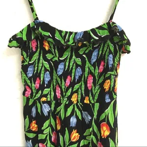 Urban Outfitters tulip print green floral sundress XS‎ thumbnail 2