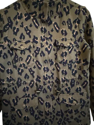 Anthropologie Tabitha Leopard Print Utility Jacket Women’s Sz S Safari Military thumbnail 6