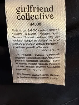 Girlfriend Collective Black Compression High-Rise 7/8 Leggings‎ Size Large thumbnail 7