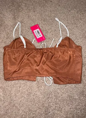 Beginning Boutique Debora Crop Top Latte thumbnail 3
