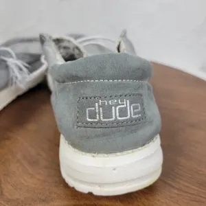 Hey Dude Womens Wally Shoes‎ 7 Sparkling Grey Lace Up Light-Weight Flat Loafers thumbnail 12