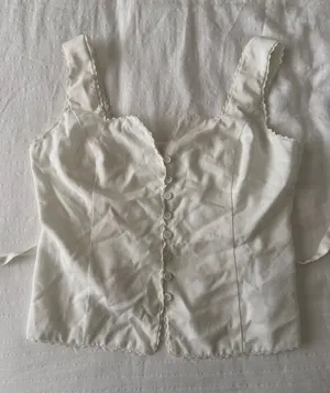 White Girly Corset Top Size M thumbnail 1