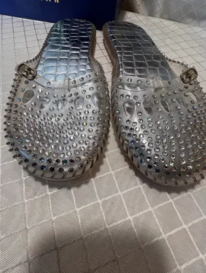 Stuart Weitzman slip on Jelly flats With Rhinestones size 8 thumbnail 2
