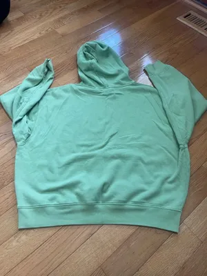 PINK Victoria’s Secret Oversized Hoodie Sage Green Boxy Pullover Sweatshirt L thumbnail 9