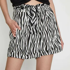 Walter Baker Mia Zebra Print Shorts w/ Tie Belt thumbnail 6