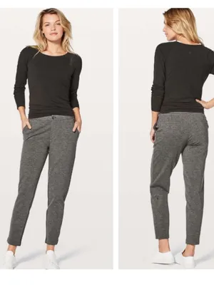 Lululemon City Trek Trouser II Office Travel Commute Stretch Grey Black Size 6 thumbnail 2