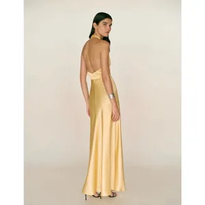 Reformation Daniela Silk Maxi Dress Ray Of Light Yellow size 2 C0 thumbnail 12