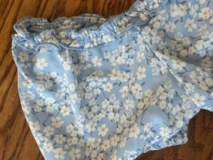 NWT Blashe Los Angeles Floral Puff-Sleeve Crop Top Smocked Back Size Small NEW thumbnail 5