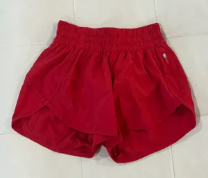 Lululemon Red Hotty Hot High Rise Shorts 4” thumbnail 1