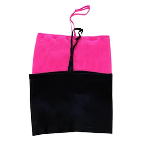 Aerie Halter Tube Top Womens Small Black Pink Y2K Neon Ribbed 2 Pack Bundle thumbnail 3