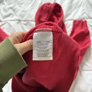 VTG Y2K‎ Nike Womens Size Large Top Sweatshirt Hoodie Red Drawstring Pockets 90s thumbnail 9