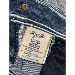 Miss Me Women's Skinny Blue Denim Low Rise Medium Wash Size 26‎ thumbnail 5