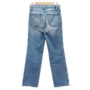 Good American Good Curve Straight Jeans Medium Wash Fray Pockets Size 26 | 2 thumbnail 4