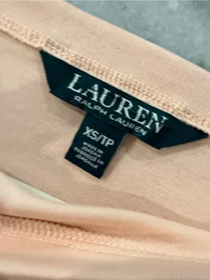 NWOT LRL Lauren Ralph Lauren Size XS Pink Boat Neck Cuffed Sleeve Top Cotton thumbnail 9