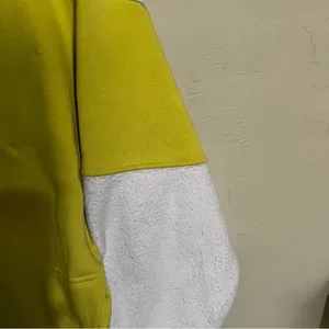 Free People Jordan Colorblock‎ Citron Yellow Cream Long Sleeve Pockets Sweater thumbnail 6