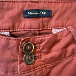 Massimo Dutti Trouser‎ Pant 2 Rust Red Business Casual Chino Bottoms 31" Inseam thumbnail 8