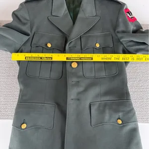 Vintage 1960’s US Army Dress Uniform Jacket Coat Blazer Army Green Badger Patch thumbnail 11