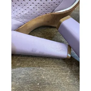 Vero Cuoio Lavender Perforated Peep Toe Heeled Bootie Size‎ 37 US 6.5 thumbnail 7
