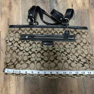 Coach Y2K Brown and Black Signature Tote thumbnail 11