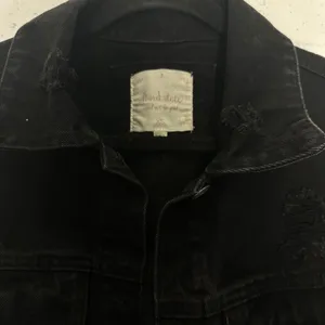 Altard‎ State Black Distressed Denim Jacket Oversized Trucker XS thumbnail 2