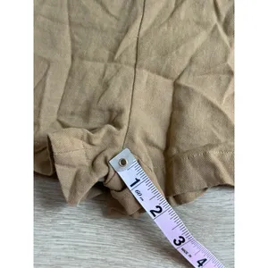 Lumiere utility Tan Short Sleeve Button Down Romper Women's Size Small thumbnail 3