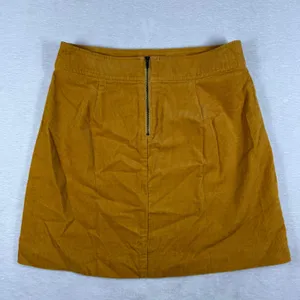 J.Crew Womens Corduroy Mini‎ Skirt Mustard Yellow A-Line G8210 Size 2 NEW thumbnail 11